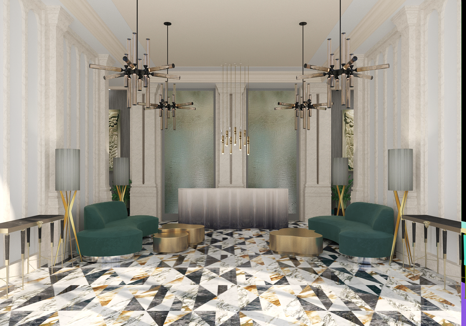 Главное лобби ЖК БРОДСКИЙ. Конкурсное предложение. - Галерея 2